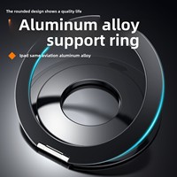 Support magnétique amovible en alliage d'aluminium avec rotation à 360 degrés, pliable et extensible, pour tablette et bureau.