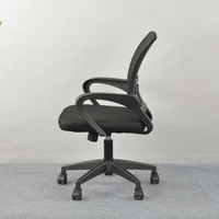 Chaise de bureau en maille noire, vente en gros directe d'usine, design moderne réglable, siège en tissu, best-seller