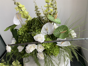 Décorations de fleurs vertes luxuriantes pour allée, fleurs de table, centres de table floraux, centres de table artificiels, boule de fleurs, arche - Product Image 4