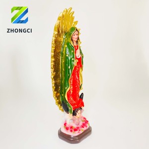 Statua Decorativa della Madonna di Guadalupe, Pezzo Decorativo Sacro Perfetto per Regalare o Tenere per la Propria Conservazione - Product Image 4
