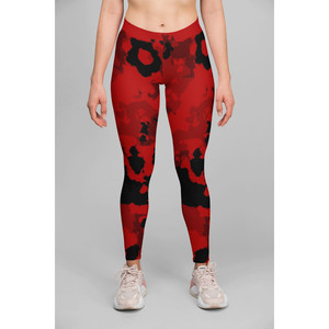Leggings con design astratto a tema fuoco - Product Image 1