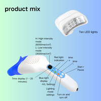 Unité de blanchiment des dents Lampe à main Accélérateur de blanchiment 10 LED Lumière froide Kit de blanchiment des dents puissant pour usage clinique à domicile