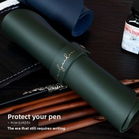 Étui à stylos en cuir fait main pour calligraphie, pochette portable à 5 et 10 emplacements, étui à stylos vintage en feutre et cuir
