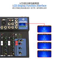 Console de mixage audio numérique USB 7 canaux GAX-UF7, amplificateur de mixage audio professionnel pour karaoké avec Bluetooth