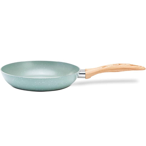 Vente flash - Ensemble de casseroles et poêles en céramique moderne avec revêtement en marbre et poignées en bois doux au toucher - Ensemble de 9 pièces en aluminium - Product Image 4