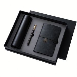 Personalized A5 <b>Notebook</b> Journal Set with <b>Mini</b>-Fan Umbrella and 16G USB Corporate Gift Leatherette PU Leather Cover - Product Image 1
