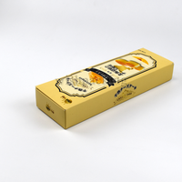 Boîte en Carton pour Dessert pâtisserie jaune, vente en gros, pliable, supermarché, stockage de détail, boîte d'emballage de gâteau au fromage sucré