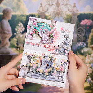 15 hojas/paquete estatua de jardín pegatinas decorativas serie de jardín <span class=keywords><strong>romano</strong></span> pegatinas de base Vintage - Product Image 2