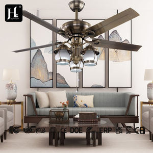 Ventilador de techo decorativo con luces LED, lámpara colgante, luz de techo de 52 pulgadas - Product Image 3