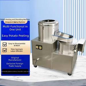 Machine industrielle <span class=keywords><strong>de</strong></span> traitement des légumes et des fruits à racines, éplucheuse et coupeuse <span class=keywords><strong>de</strong></span> pommes <span class=keywords><strong>de</strong></span> <span class=keywords><strong>terre</strong></span> automatique en acier inoxydable, équipement alimentaire pour usage agricole - Product Image 4