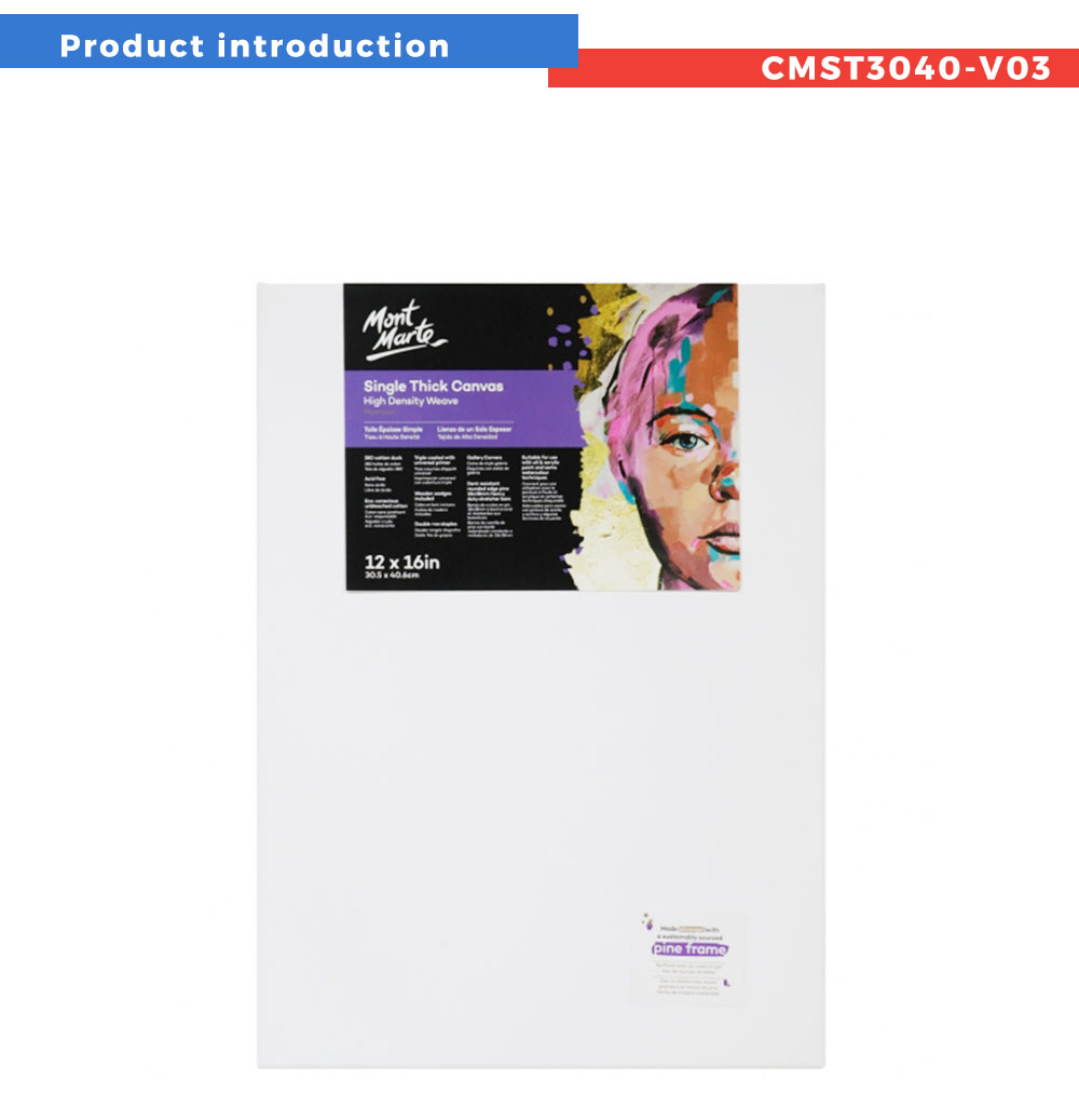 Mont Marte CMST Canvas, Blank Stretched Canvas, Stretched Blank Canvas