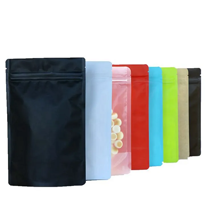 Sacchetti richiudibili per imballaggio alimentare con cerniera Stand Up Pouch sacchetto di plastica per imballaggio personalizzato in polvere di spezie