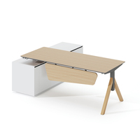 Bureau de direction moderne de luxe Mfc en L Table du nouveau directeur pour mobilier de bureau