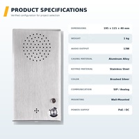 Station d'appel interphone IP SIP avec haut-parleur 13W, PoE, alimentation CC, montage mural, communication d'urgence pour aéroports et campus
