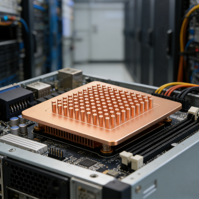CNC Customized 9mm Copper Heatsink High Thermal Conductivity for LED Lighting and Electronic Cooling