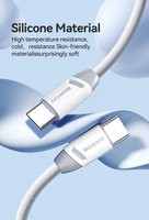 Câble de données USB à charge rapide 1M 3A en silicone pour téléphones mobiles