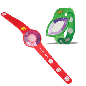 Wholesale Custom Outdoor UV Tester PVC Wrsitbands <strong>Ultraviolet</strong> Rays Sensor Indicator Detector Color Changing Silicone <strong>Bracelets</strong> - Product Image 2