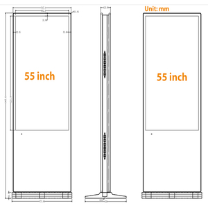55 ''2 caras 500 <span class=keywords><strong>CDM</strong></span> brillo interactivo pantalla táctil quiosco - Product Image 4