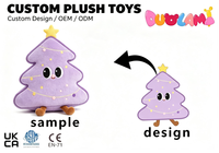 Peluche personnalisée en forme de sapin de Noël, jouet en peluche doux pour cadeau de Noël, décoration de la maison, peluche sapin de Noël