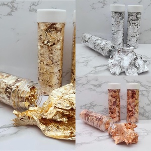 Feuilles d'Or 24K en Gros, Paquet de 2g, Emballées en Bouteille, Feuilles d'Or, d'Argent et d'Or Rose pour Artisanat, <span class=keywords><strong>Non</strong></span> Comestibles, Durée de Conservation de 3 Ans - Product Image 1