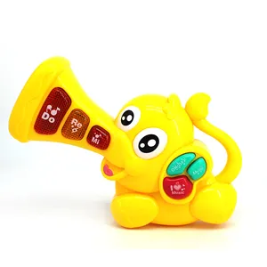 HUANGER educational intelligent toys Multi-functional cartoon baby musical elephant instrument toys con musica e luce