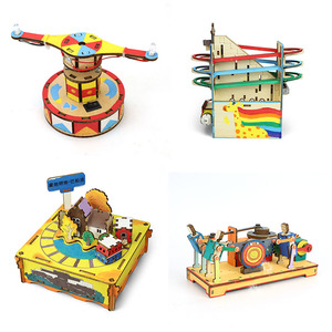 Nouveaux jouets éducatifs en bois STEM, jouets scientifiques et d'ingénierie, jouets Montessori pour enfants, kit éducatif STEM - Product Image 1