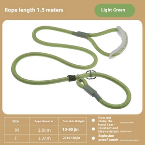 Anti Pull Dog Training Chain Leash Thickened All in One P <b>Rope</b> Leash for Small Medium and Large Dogs - Product Image 6