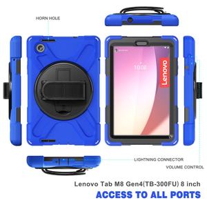 Funda para tableta a <span class=keywords><strong>precio</strong></span> de fábrica para <span class=keywords><strong>Lenovo</strong></span> <span class=keywords><strong>Tab</strong></span> <span class=keywords><strong>M8</strong></span> de 8 pulgadas 2020 TB-8705F 8705N con soporte giratorio 360 y correa de mano para el hombro - Product Image 6