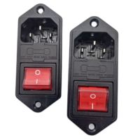 Prise trois-en-un 10A 250V avec double verrouillage à vis de sécurité et interrupteur de voyant pour équipement médical et prise de batterie au lithium