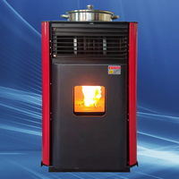 Poêle à granulés silencieux moderne de 12 kW pour toute la pièce, 220 V, utilisation intérieure, poêle à granulés de bois autonome, installation indépendante