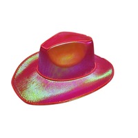 Cappello da Cowboy Luminoso Fai-da-Te per Natale e Halloween, Cappello a Cilindro LED Luminoso per Matrimoni, Feste di Compleanno, Costumi e Accessori da Ballo