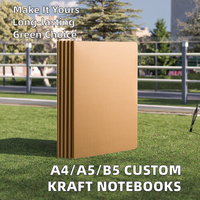Cuaderno Personalizado para Estudiantes, Tamaños A4/A5/B5, Cubierta de Papel Kraft, Carpeta de Archivo, Impresión Digital, Encuadernación Cosida con Hilo, Regalo