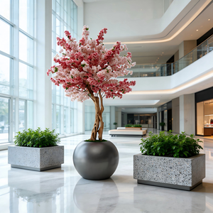 Новое высококачественное декоративное большое искусственное дерево сакуры розового цвета для украшения дома, школы, вечеринок, свадеб и магазинов - Product Image 2