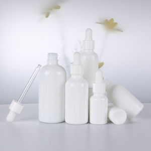 30ml 50ml Luxury White Dropper <b>Bottle</b> Glass <b>Bottle</b> Customized Essential Oil <b>Bottle</b> Cosmetics Container <b>Empty</b> With Rubber Dropper - Product Image 6