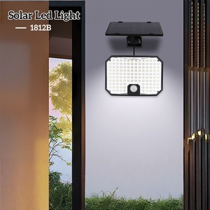 OTHC 1812B Luces de inundación LED solares 124 LED Sensor de movimiento Luces de punto de seguridad impermeables para jardín Porche Patio Garaje-Pequeño - Product Image 1