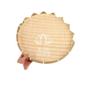 ถาดไม้ไผ่บลูโลตัสทำมือ ลดราคาพิเศษ 2025 ถาดเสิร์ฟแบบยั่งยืน - Product Image 1