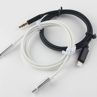 Kabel Audio USB Tipe C DAC 1 m 3.3FT, USB Tipe-C Male ke Jack TRS 3.5mm Male, Adaptor Audio AUX Mobil untuk iPhone 15 Android untuk Speaker