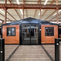 Casa Contenedor Expandible con Terraza, Balcón, Patio en el Techo, Porche, Casa Modular Plegable Prefabricada de 20 pies y 40 pies para Vivir al Aire Libre