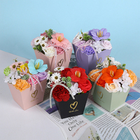 INUNION Flower Paper Vase for Bouquet Flower Box Custom Paper Box for Valentine's Day and Mother's Day