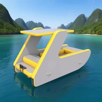 Plateforme flottante gonflable commerciale pour yacht avec auvent, salon aquatique et maison flottante de relaxation pour fêtes en mer et piscine