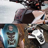 Autocollant décoratif à motif personnalisé, texture chromée, protection de réservoir en forme d'arête de poisson pour réservoir de carburant de moto