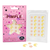 Patchs Hydrocolloïdes Étoiles Mignonnes OEM ODM pour Boutons/Acné, Marque Privée, Logo Personnalisé, 40 Patchs Respirants et Imperméables pour Tous Types de Peau