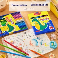 Ensemble de crayons de couleur Little Dinosaur Logo12Color, sans plomb et non toxiques pour les enfants, crayons de dessin professionnels pour l'école primaire