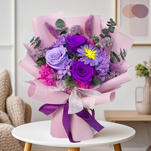 UKIQUEEN Wholesale Preserved Rose Flower <strong>Bouquet</strong> for Valentine's Day Gifts Handmade Eternal <strong>Forever</strong> Rose <strong>Bouquet</strong> - Product Image 6