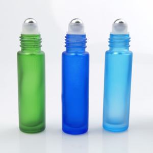Botellas de Vidrio Esmerilado Multicolor de Alta Calidad de 5ml/10ml con Bola de Acero Metálica para Aceites Esenciales - Product Image 2