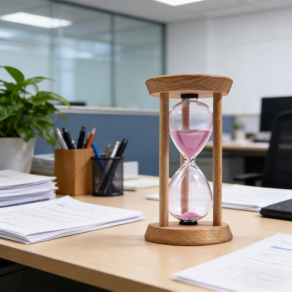Deco Wooden Frame Hourglass Sand Clock