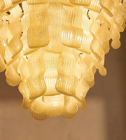 Lustre en verre de luxe pour hôtel, style Gold Pollensa, pour salon