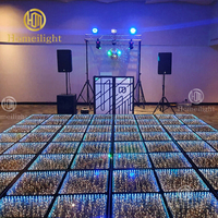 Dalles de sol LED 3D effet miroir doré pour piste de danse, idéales pour la location de soirées disco