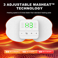 DOMAS Nouveau Design Coussinets Chauffants pour Massage Corporel, Télécommande, 3 Niveaux de Chauffage Réglables, Appareil TENS, Batterie Li-ion Rechargeable