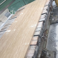 HDSTONE Carreaux de sol en marbre travertin beige moderne Dalles coupées à la taille de haute qualité pour surface polie pour hôtels
